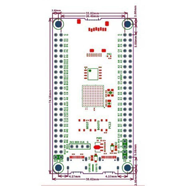 Налагоджувальна плата STM32H7R3Z8J6 Mini Core Board - № 2 Налагоджувальна плата STM32H7R3Z8J6 Mini Core Board - № 2