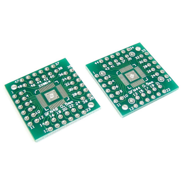 Макетная плата - адаптер MAKET-PCB-QFPxQFN44x48-DIP44x48 - № 2 Макетная плата - адаптер MAKET-PCB-QFPxQFN44x48-DIP44x48 - № 2
