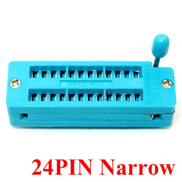 Макетна плата - адаптер ZIF IC Socket 24pin Narrow - № 1 Макетна плата - адаптер ZIF IC Socket 24pin Narrow - № 1