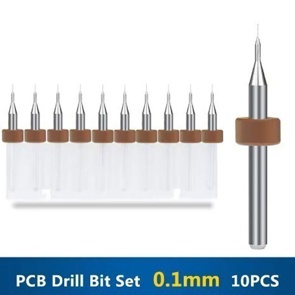 Свердло для друкованої плати PCB drill Set 0.1mm 10pcs - № 1 Свердло для друкованої плати PCB drill Set 0.1mm 10pcs - № 1