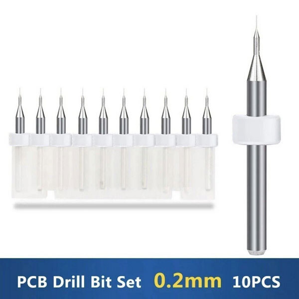 Сверло для печатной платы PCB drill Set 0.2mm 10pcs - № 1 Сверло для печатной платы PCB drill Set 0.2mm 10pcs - № 1