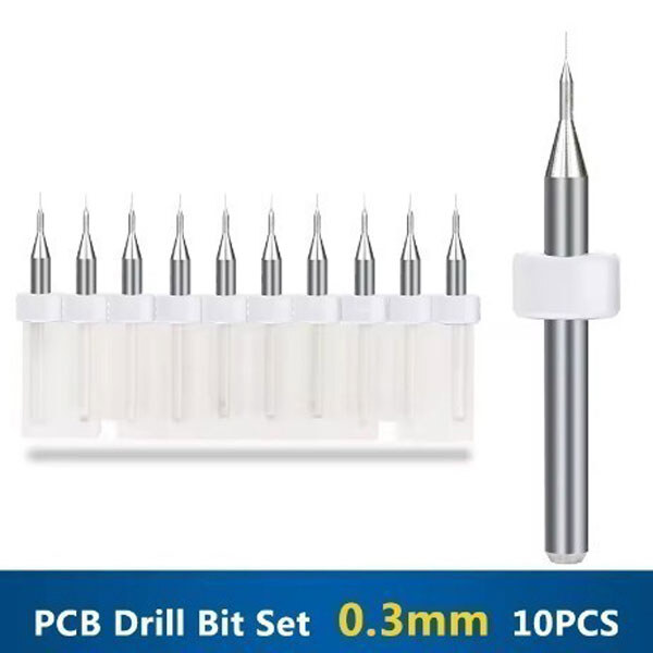 Сверло для печатной платы PCB drill Set 0.3mm 10pcs - № 1 Сверло для печатной платы PCB drill Set 0.3mm 10pcs - № 1