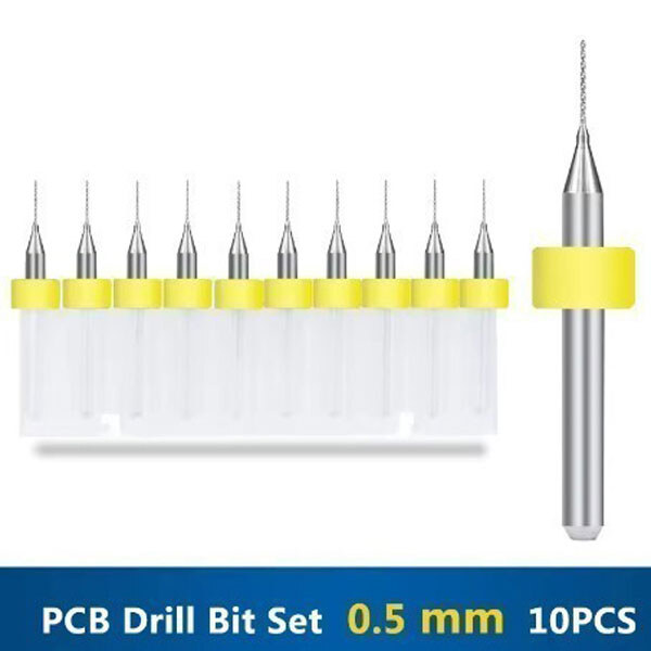 Сверло для печатной платы PCB drill Set 0.5mm 10pcs - № 1 Сверло для печатной платы PCB drill Set 0.5mm 10pcs - № 1