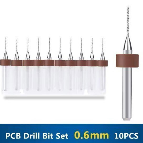 Свердло для друкованої плати PCB drill Set 0.6mm 10pcs - № 1 Свердло для друкованої плати PCB drill Set 0.6mm 10pcs - № 1