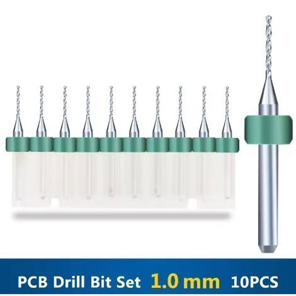 Сверло для печатной платы PCB drill Set 1.0mm 10pcs - № 1 Сверло для печатной платы PCB drill Set 1.0mm 10pcs - № 1