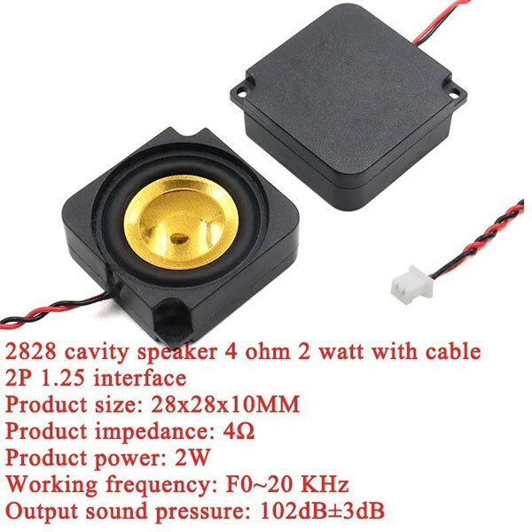 Динамік 2828_Cavity Speaker 4R 2W 2P-1.25 - № 1 Динамік 2828_Cavity Speaker 4R 2W 2P-1.25 - № 1