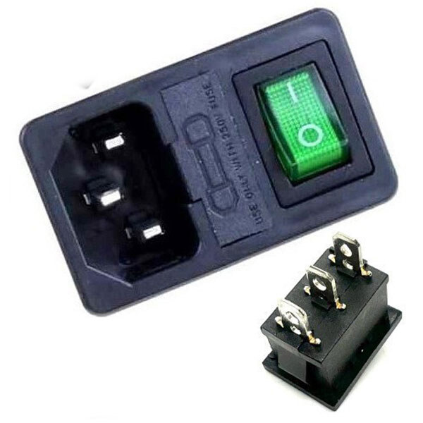 Разъем питания 220v ACFH-GREEN-3pin - № 1 Разъем питания 220v ACFH-GREEN-3pin - № 1