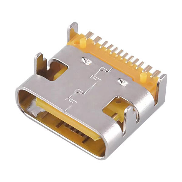 USB разъем USB Type-C Fast Charging Socket 16P Orange - № 2 USB разъем USB Type-C Fast Charging Socket 16P Orange - № 2