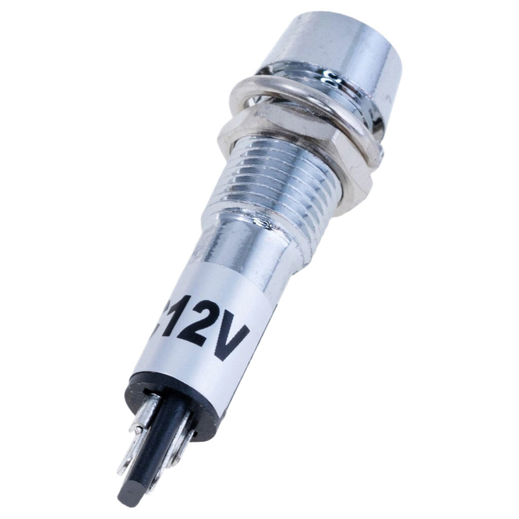 Индикаторная лампа XD8-1 12V, Зеленый - № 2 Индикаторная лампа XD8-1 12V, Зеленый - № 2