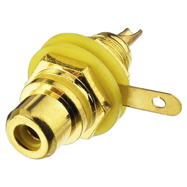 Гніздо на панель HD-0002RCA Gold, Жовтий - № 1 Гніздо на панель HD-0002RCA Gold, Жовтий - № 1
