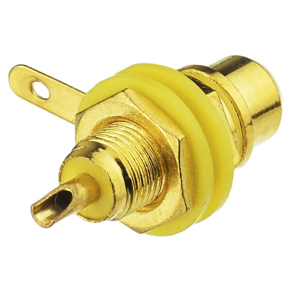 Гніздо на панель HD-0002RCA Gold, Жовтий - № 2 Гніздо на панель HD-0002RCA Gold, Жовтий - № 2