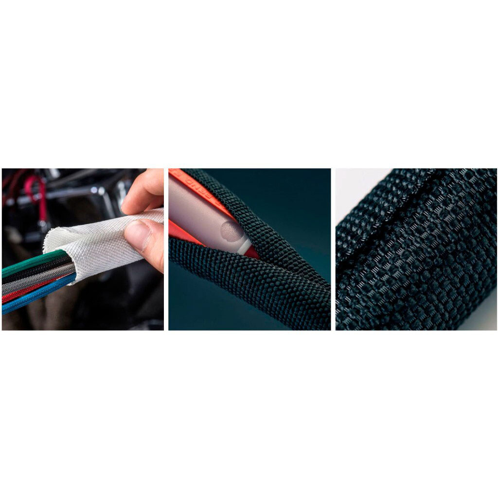 Оплетка кабельная оборачиваемая SCK-008 Woven Wrap, Черный - № 2 Оплетка кабельная оборачиваемая SCK-008 Woven Wrap, Черный - № 2