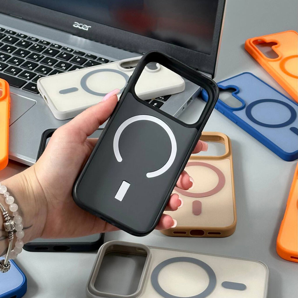 Чехол (накладка) Apple iPhone 16 Pro, Matte Axis Case, MagSafe, Черный - № 10 Чехол (накладка) Apple iPhone 16 Pro, Matte Axis Case, MagSafe, Черный - № 10