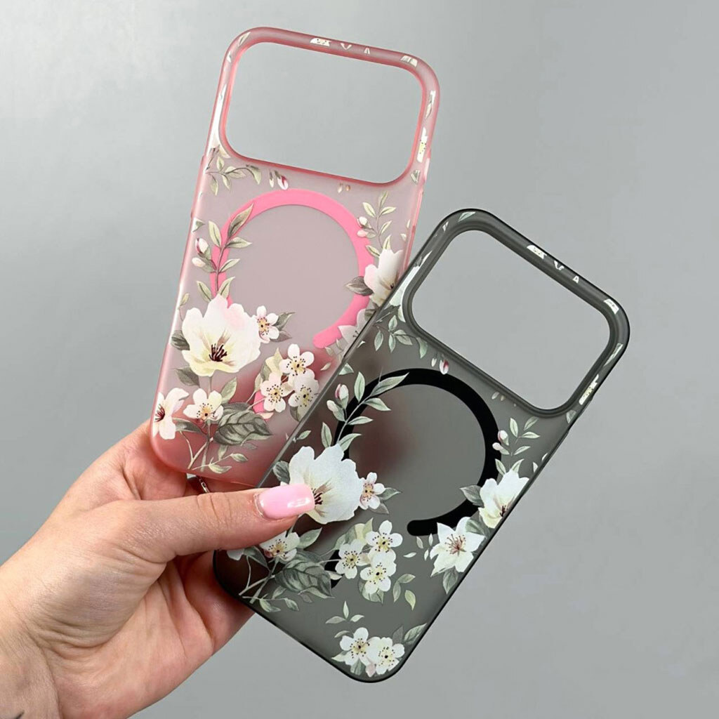 Чехол (накладка) Apple iPhone 13 Pro, Matte Spring Bloom, MagSafe, Розовый - № 9 Чехол (накладка) Apple iPhone 13 Pro, Matte Spring Bloom, MagSafe, Розовый - № 9