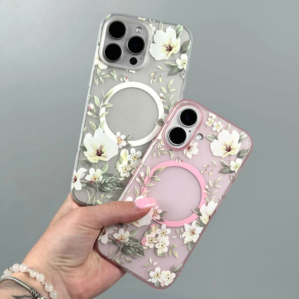 Чехол (накладка) Apple iPhone 13 Pro, Matte Spring Bloom, MagSafe, Розовый - № 11 Чехол (накладка) Apple iPhone 13 Pro, Matte Spring Bloom, MagSafe, Розовый - № 11