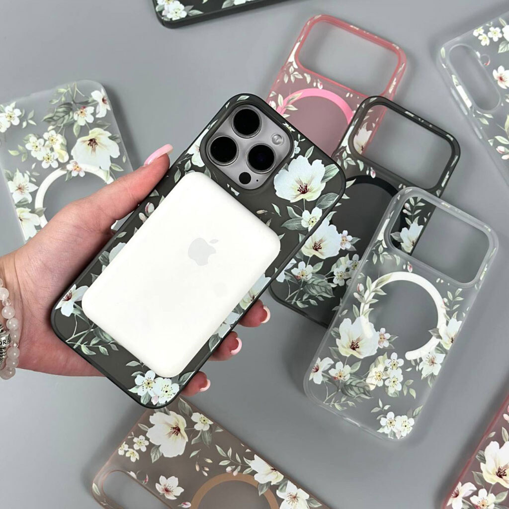 Чохол (накладка) Samsung A355 Galaxy A35 / A356 Galaxy A35 5G, Matte Spring Bloom, MagSafe, Бежевий - № 12 Чохол (накладка) Samsung A355 Galaxy A35 / A356 Galaxy A35 5G, Matte Spring Bloom, MagSafe, Бежевий - № 12