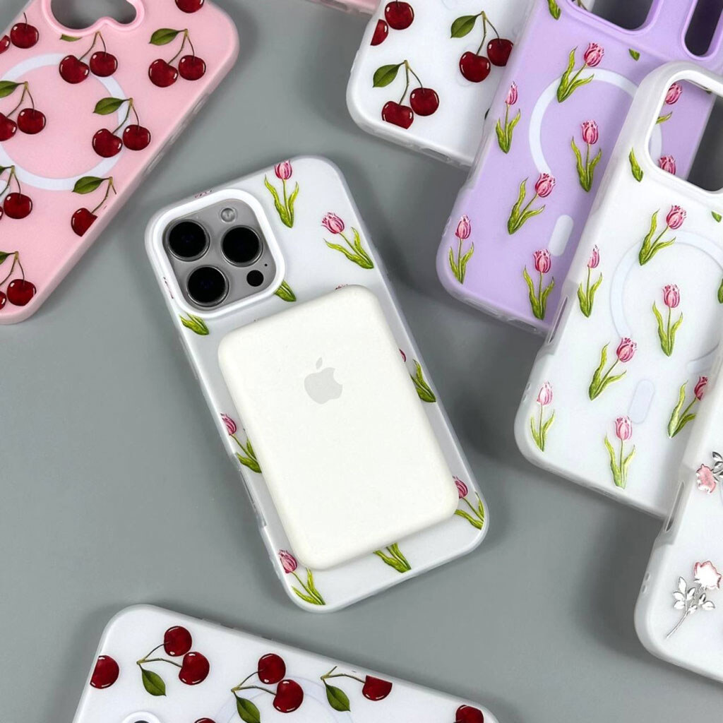 Чехол (накладка) Apple iPhone 13 Pro, Matte Summer Vibe, MagSafe, White Tulips, Рисунок - № 10 Чехол (накладка) Apple iPhone 13 Pro, Matte Summer Vibe, MagSafe, White Tulips, Рисунок - № 10