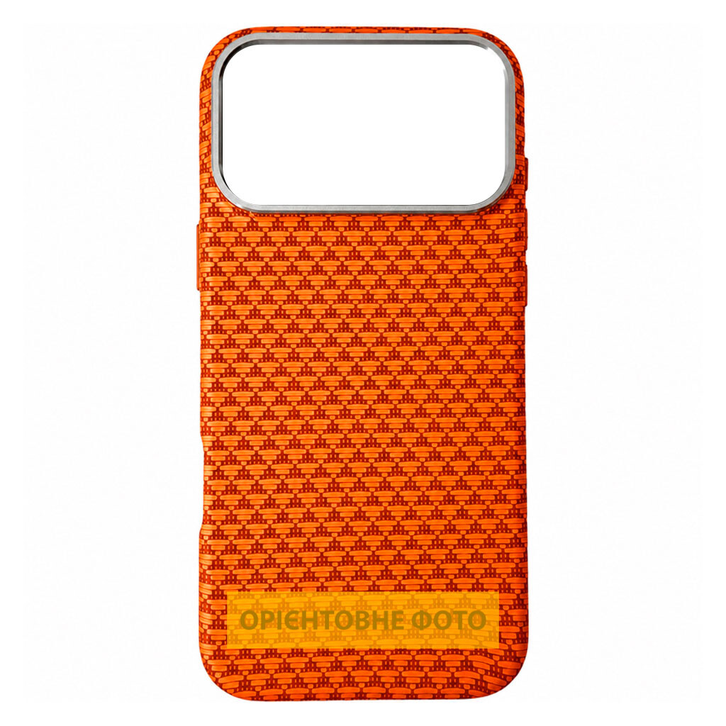 Чехол (накладка) Apple iPhone 16 Pro Max, KVZV Triangular Pattern, MagSafe, Оранжевый - № 1 Чехол (накладка) Apple iPhone 16 Pro Max, KVZV Triangular Pattern, MagSafe, Оранжевый - № 1