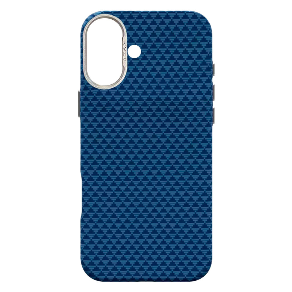 Чехол (накладка) Apple iPhone 17, KVZV Triangular Pattern, MagSafe, Синий - № 1 Чехол (накладка) Apple iPhone 17, KVZV Triangular Pattern, MagSafe, Синий - № 1