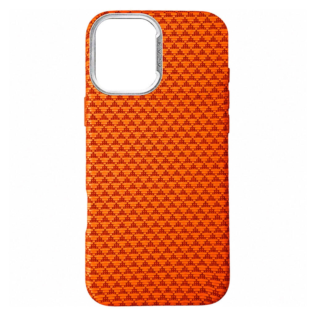 Чехол (накладка) Apple iPhone 17, KVZV Triangular Pattern, MagSafe, Оранжевый - № 1 Чехол (накладка) Apple iPhone 17, KVZV Triangular Pattern, MagSafe, Оранжевый - № 1