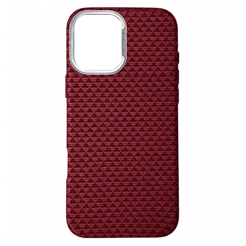 Чехол (накладка) Apple iPhone 17, KVZV Triangular Pattern, MagSafe, Красный - № 1 Чехол (накладка) Apple iPhone 17, KVZV Triangular Pattern, MagSafe, Красный - № 1