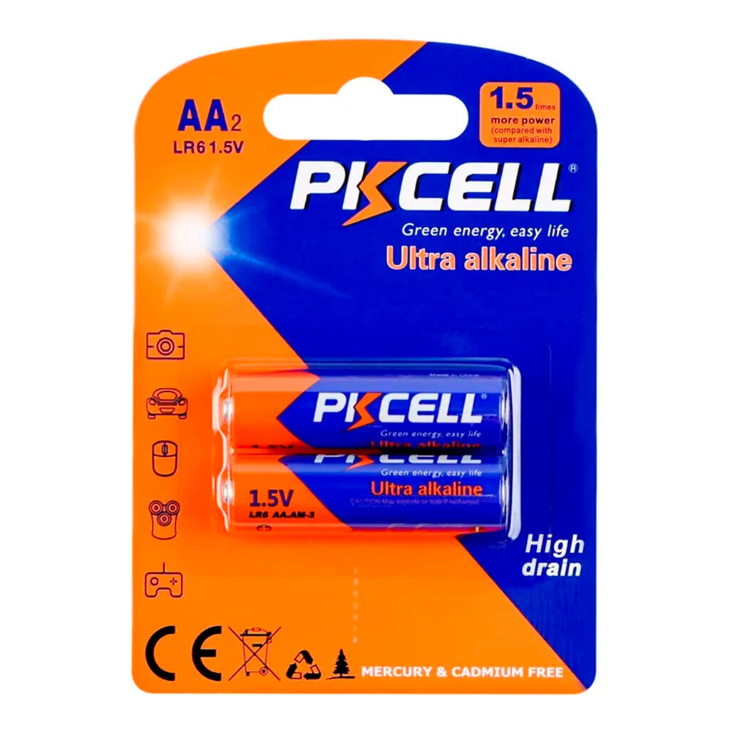 Батарейка PKCELL AA/LR6-2B - № 1 Батарейка PKCELL AA/LR6-2B - № 1
