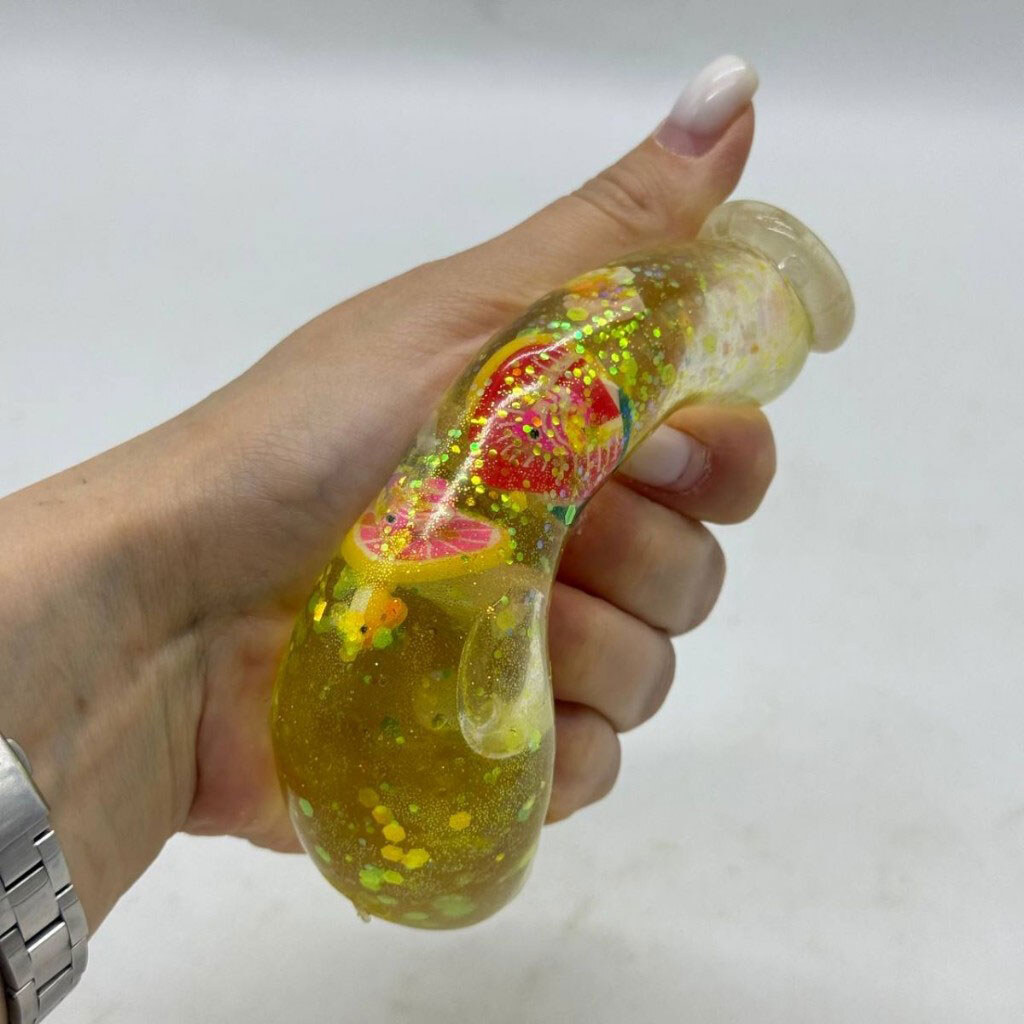 Сквиш-антистресс "Бутылка с фруктами", 8cm, Mic - № 2 Сквиш-антистресс "Бутылка с фруктами", 8cm, Mic - № 2