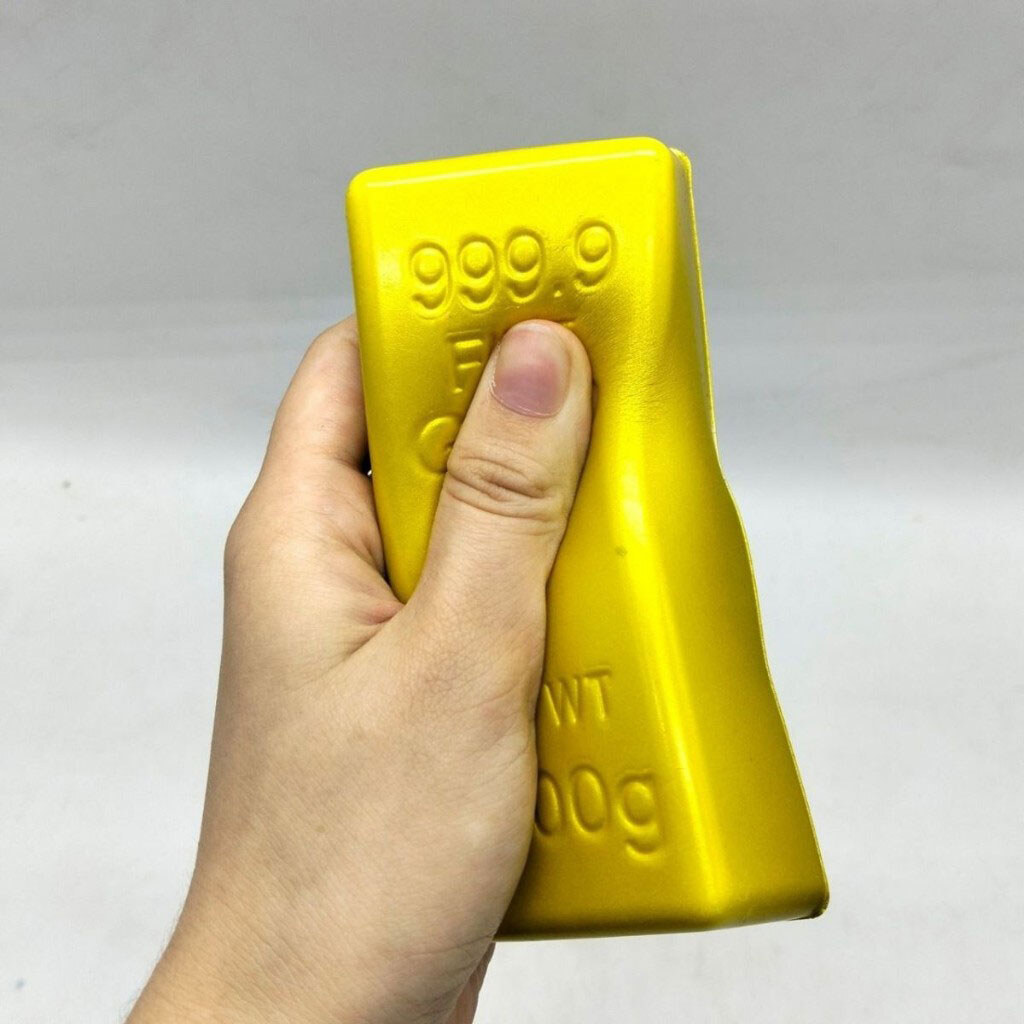 Сквиш-антистресс "Слиток золота", 12x5см, Mic - № 3 Сквиш-антистресс "Слиток золота", 12x5см, Mic - № 3