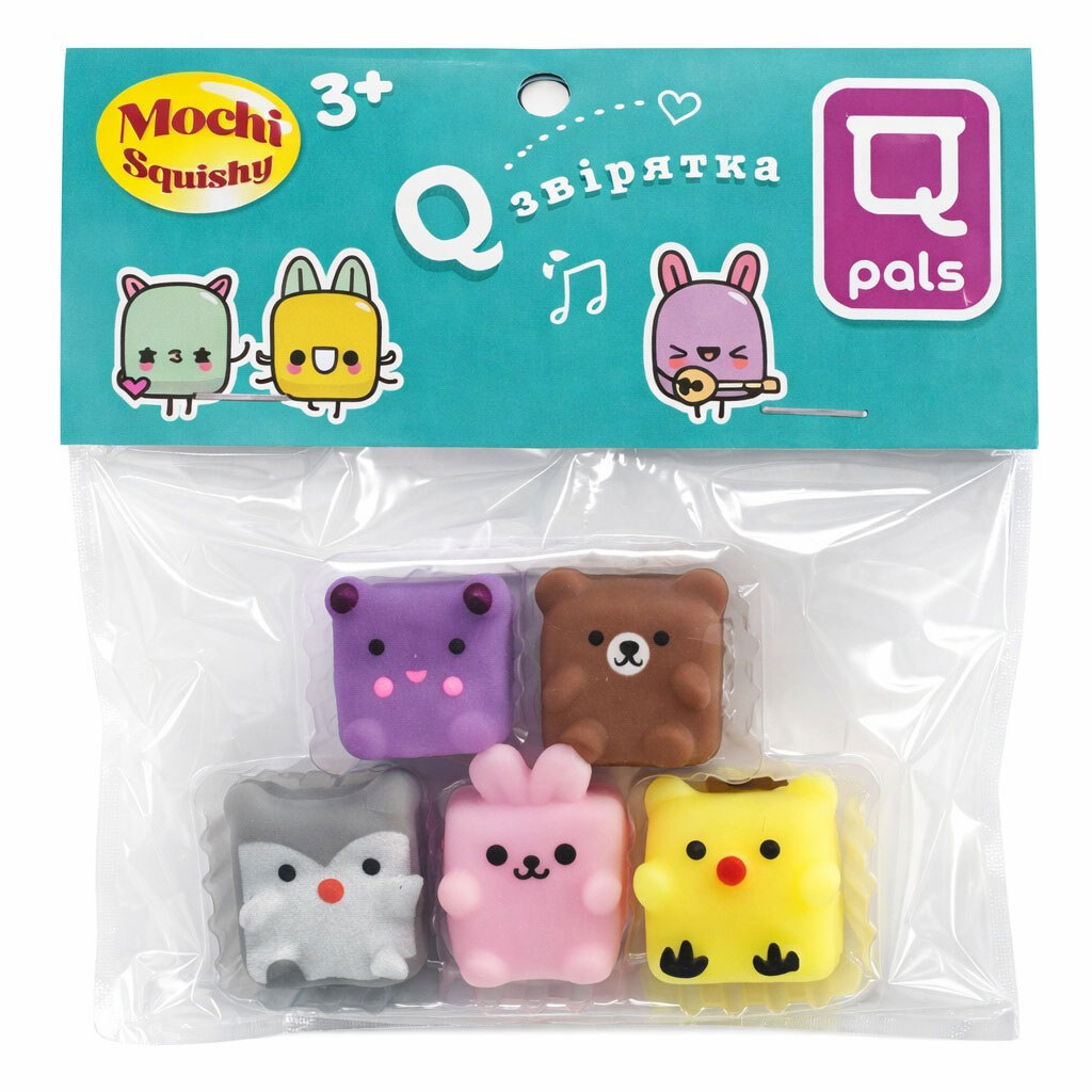 Набір іграшок-антистрес "Mochi squishy Q: звірятка", Monster Gum - № 3 Набір іграшок-антистрес "Mochi squishy Q: звірятка", Monster Gum - № 3