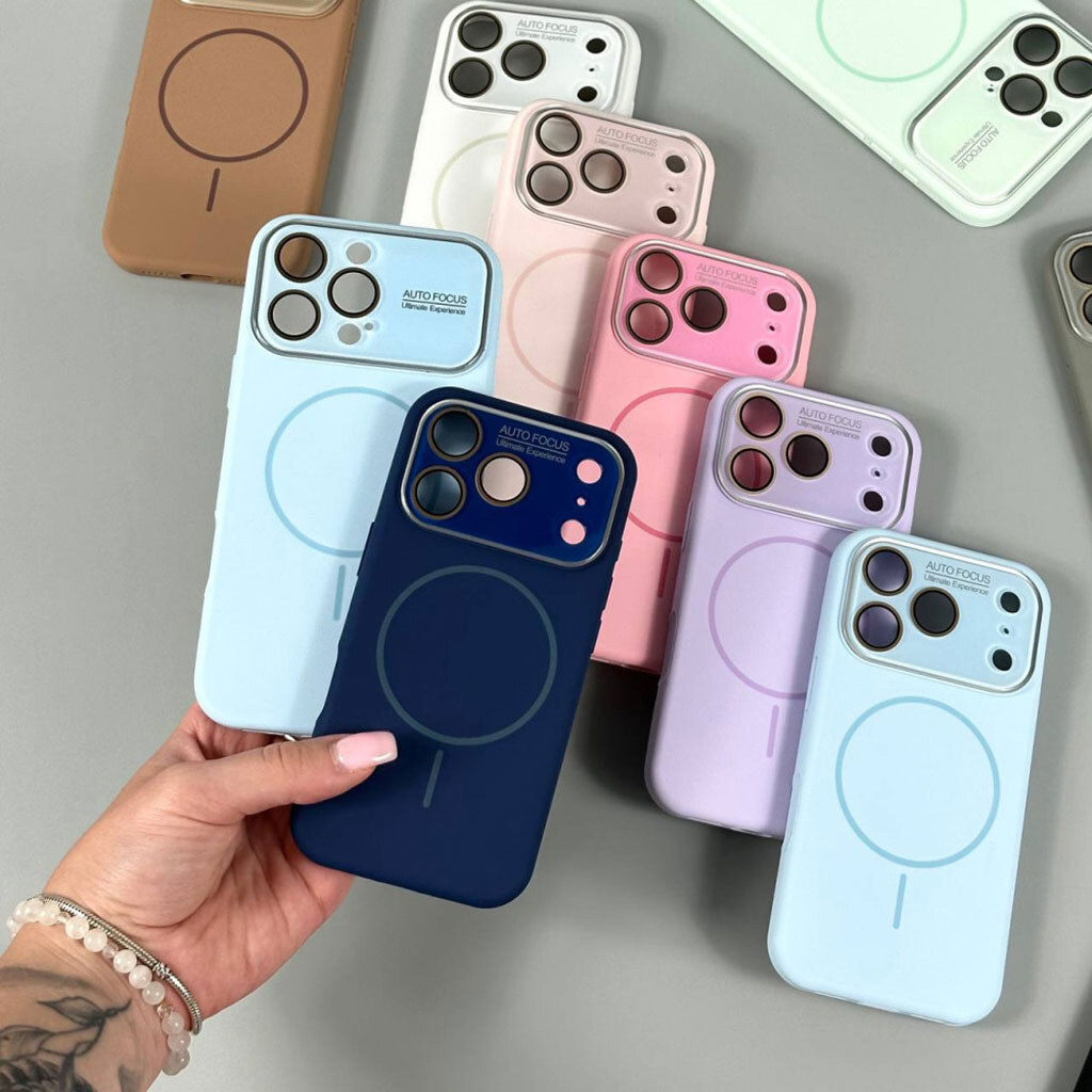 Чохол (накладка) Apple iPhone 12, Auto Focus Ultimate Experience, Light Blue, MagSafe, Блакитний - № 9 Чохол (накладка) Apple iPhone 12, Auto Focus Ultimate Experience, Light Blue, MagSafe, Блакитний - № 9