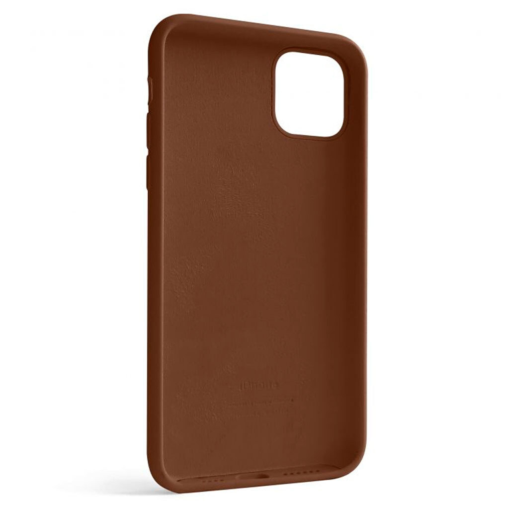 Чохол (накладка) Apple iPhone 11 Pro Max, Original Soft Case, Dark Brown, Коричневий - № 2 Чохол (накладка) Apple iPhone 11 Pro Max, Original Soft Case, Dark Brown, Коричневий - № 2