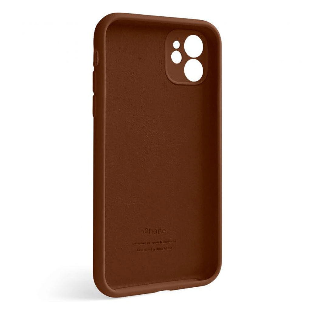 Чехол (накладка) Apple iPhone 12, Original Soft Case, Dark Brown, Коричневый - № 2 Чехол (накладка) Apple iPhone 12, Original Soft Case, Dark Brown, Коричневый - № 2