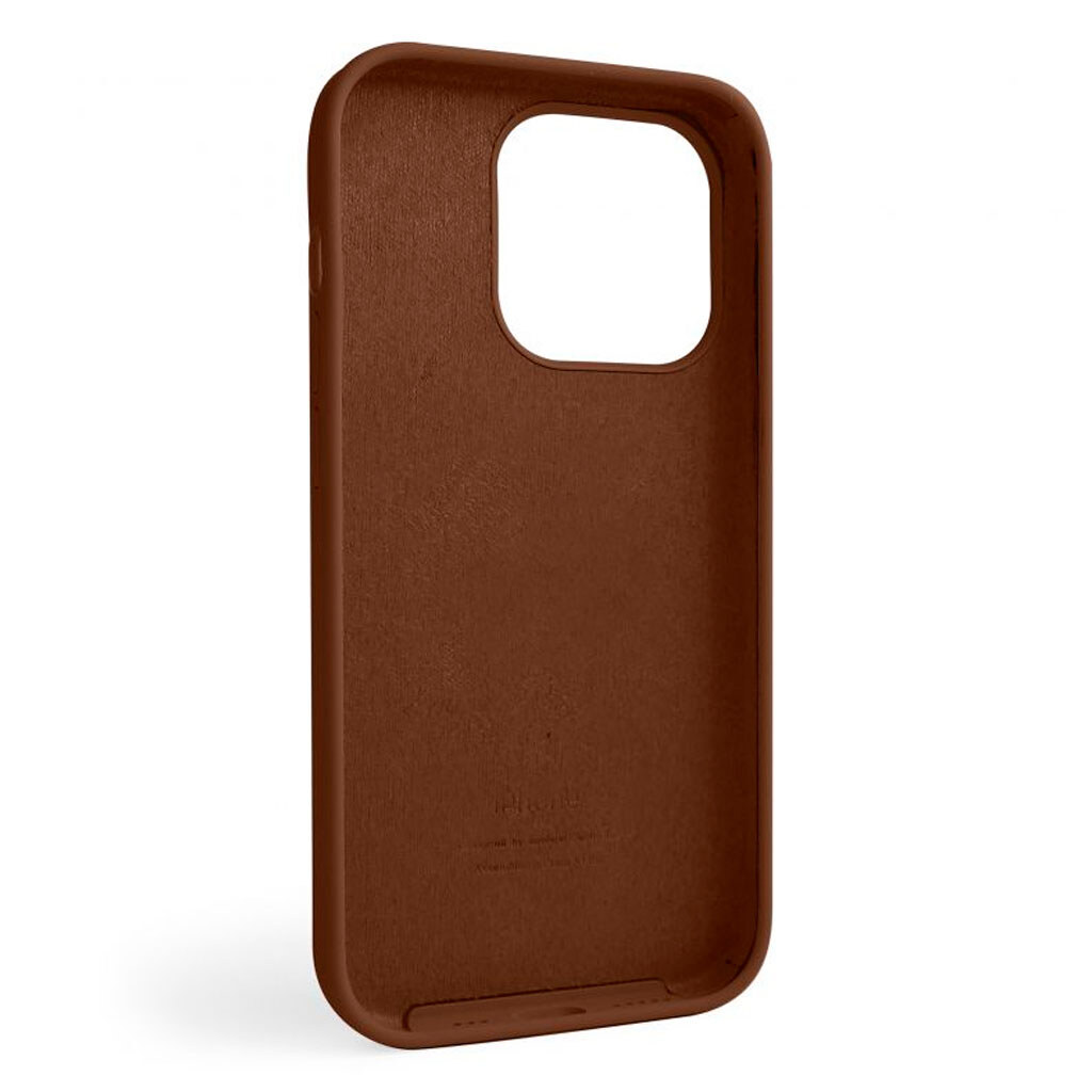 Чохол (накладка) Apple iPhone 14 Pro, Original Soft Case, Dark Brown, Коричневий - № 2 Чохол (накладка) Apple iPhone 14 Pro, Original Soft Case, Dark Brown, Коричневий - № 2