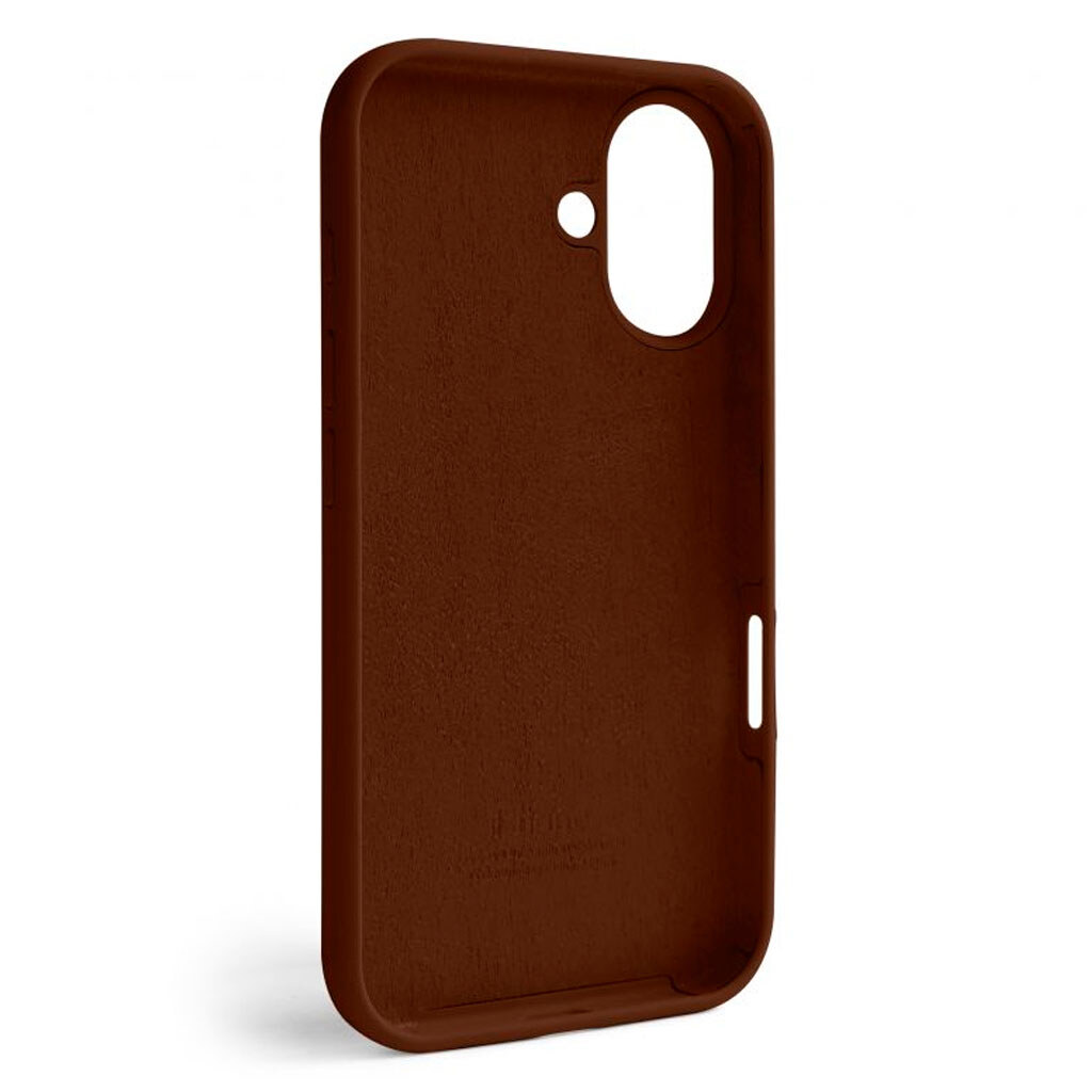 Чехол (накладка) Apple iPhone 16, Original Soft Case, Dark Brown, Коричневый - № 2 Чехол (накладка) Apple iPhone 16, Original Soft Case, Dark Brown, Коричневый - № 2