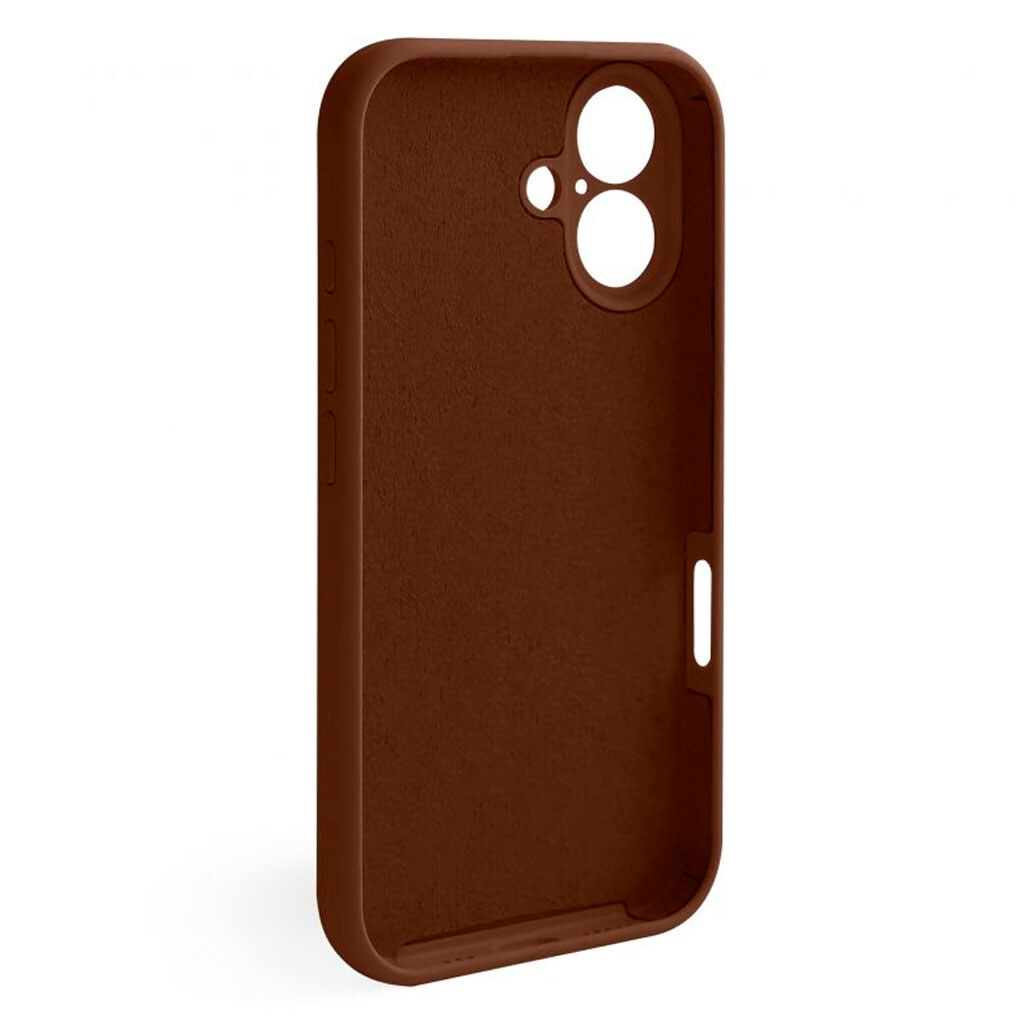 Чехол (накладка) Apple iPhone 16, Original Soft Case, Dark Brown, Коричневый - № 2 Чехол (накладка) Apple iPhone 16, Original Soft Case, Dark Brown, Коричневый - № 2