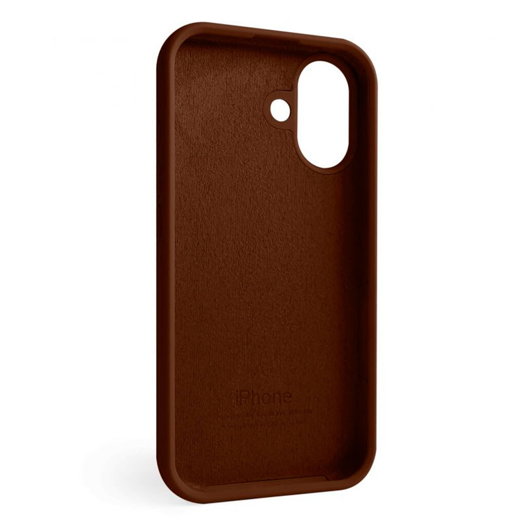 Чехол (накладка) Apple iPhone 17, Original Soft Case, Dark Brown, Коричневый - № 2 Чехол (накладка) Apple iPhone 17, Original Soft Case, Dark Brown, Коричневый - № 2