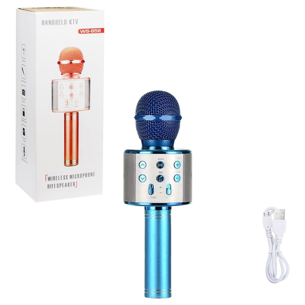 Бездротовий Bluetooth мікрофон караоке, Mic, Синій - № 2 Бездротовий Bluetooth мікрофон караоке, Mic, Синій - № 2