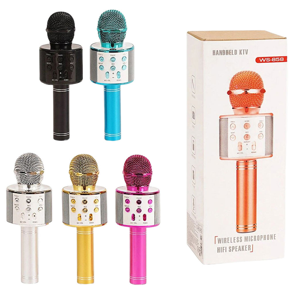 Бездротовий Bluetooth мікрофон караоке, Mic, Чорний - № 3 Бездротовий Bluetooth мікрофон караоке, Mic, Чорний - № 3