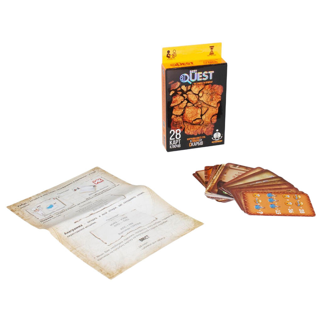 Карткова квест-гра "Best Quest: У пошуках скарбів", укр., Dankotoys - № 2 Карткова квест-гра "Best Quest: У пошуках скарбів", укр., Dankotoys - № 2