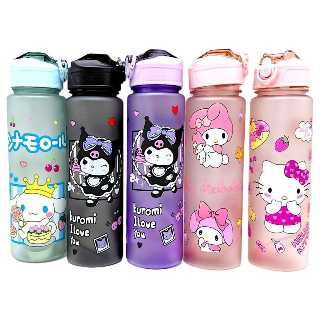 Бутылка для воды "Sanrio: HelloKitty", емкость 750 мл, пластиковая, трубочка, ремешок, в пакете, Mic, Розовый - № 2 Бутылка для воды "Sanrio: HelloKitty", емкость 750 мл, пластиковая, трубочка, ремешок, в пакете, Mic, Розовый - № 2