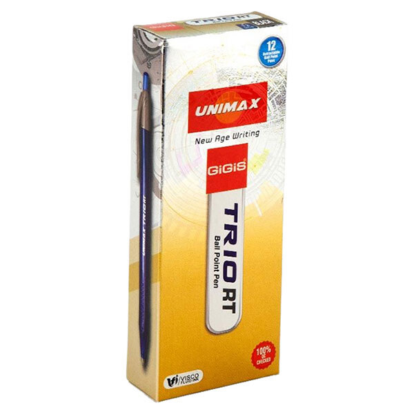Ручка шариковая автом. "Trio RT", UNIMAX, Черный - № 3 Ручка шариковая автом. "Trio RT", UNIMAX, Черный - № 3