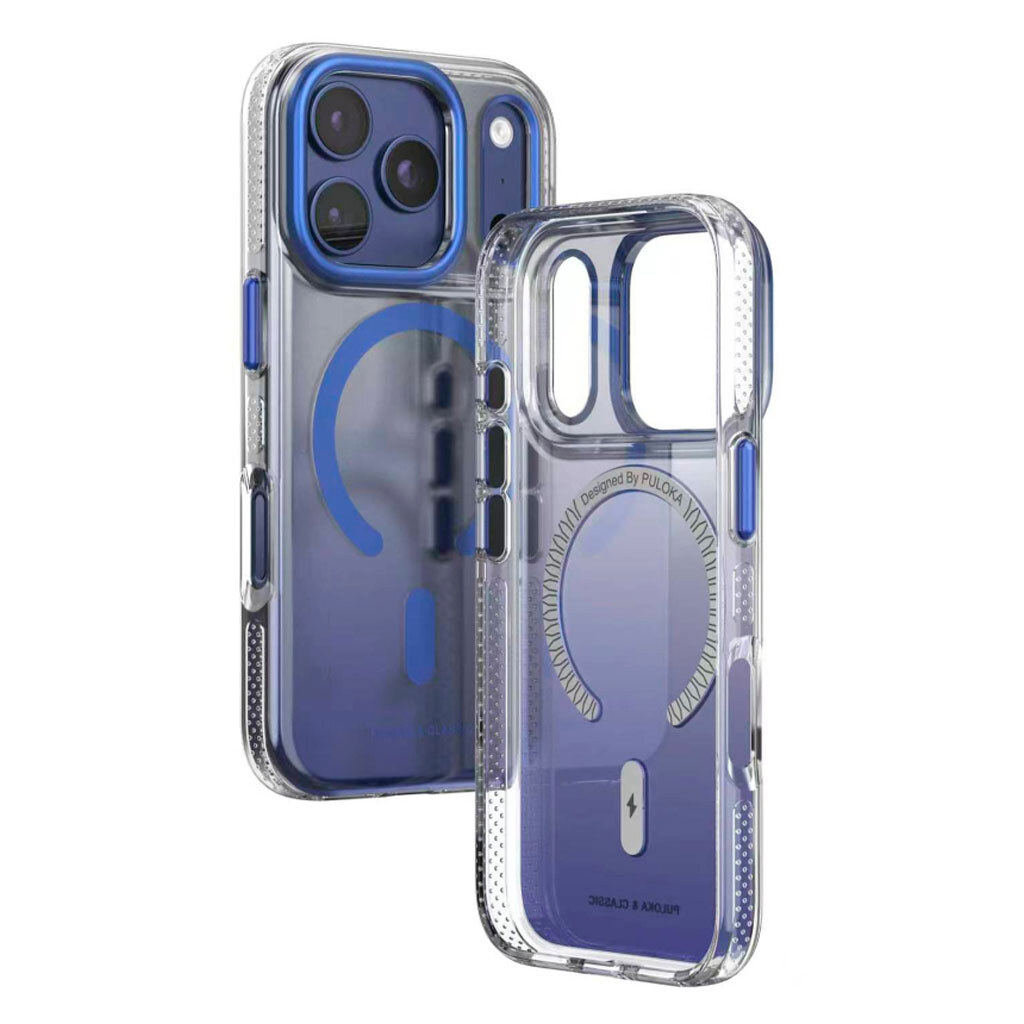 Чехол (накладка) Apple iPhone 16 Pro, Puloka Resplendent, MagSafe, Синий - № 2 Чехол (накладка) Apple iPhone 16 Pro, Puloka Resplendent, MagSafe, Синий - № 2