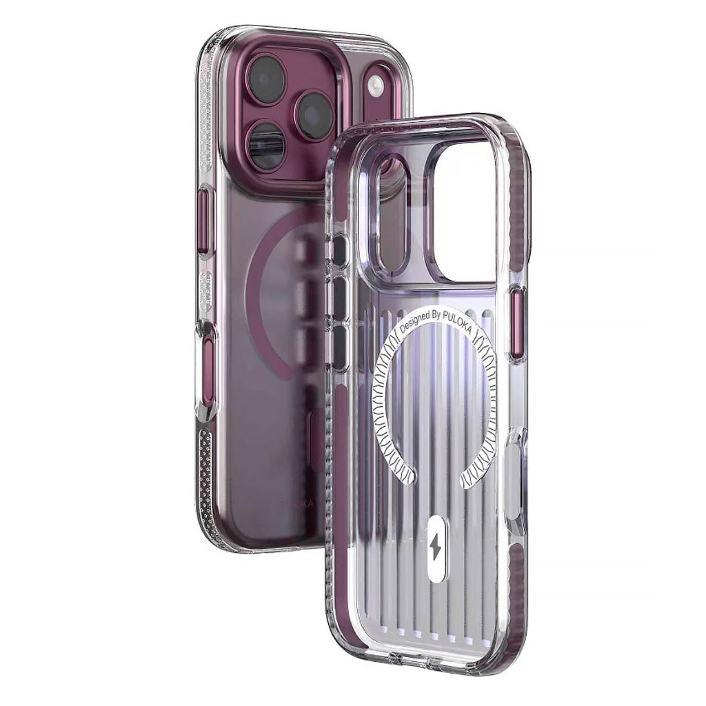 Чохол (накладка) Apple iPhone 17 Pro / iPhone 18 Pro, Puloka Resplendent, MagSafe, Dark Cherry, Бордовий - № 2 Чохол (накладка) Apple iPhone 17 Pro / iPhone 18 Pro, Puloka Resplendent, MagSafe, Dark Cherry, Бордовий - № 2