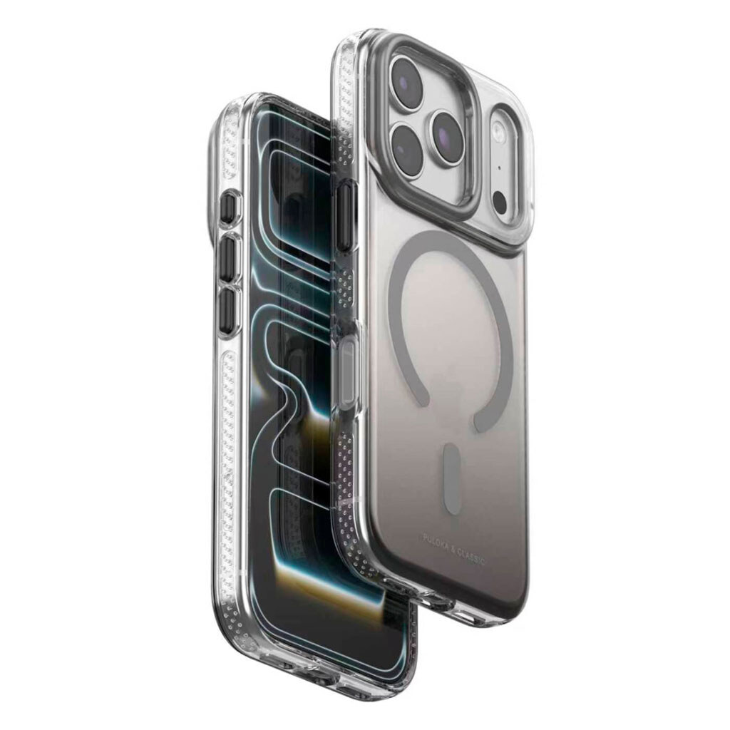 Чохол (накладка) Apple iPhone 17 Pro / iPhone 18 Pro, Puloka Resplendent, MagSafe, Dark Grey, Сірий - № 1 Чохол (накладка) Apple iPhone 17 Pro / iPhone 18 Pro, Puloka Resplendent, MagSafe, Dark Grey, Сірий - № 1