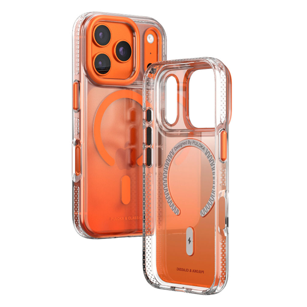 Чехол (накладка) Apple iPhone 17 Pro / iPhone 18 Pro, Puloka Resplendent, MagSafe, Оранжевый - № 2 Чехол (накладка) Apple iPhone 17 Pro / iPhone 18 Pro, Puloka Resplendent, MagSafe, Оранжевый - № 2