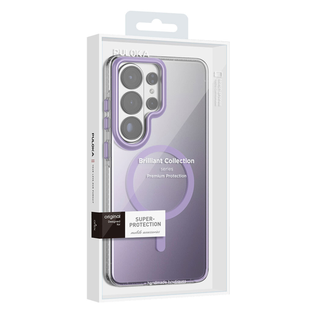 Чехол (накладка) Samsung Galaxy S26 Ultra, Puloka Resplendent, MagSafe, Фиолетовый - № 4 Чехол (накладка) Samsung Galaxy S26 Ultra, Puloka Resplendent, MagSafe, Фиолетовый - № 4