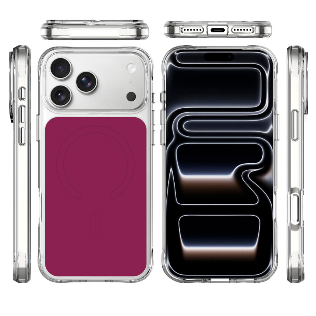 Чохол (накладка) Apple iPhone 17 Pro Max / iPhone 18 Pro Max, Epik Space Pure, Cherry, MagSafe, Бордовий - № 3 Чохол (накладка) Apple iPhone 17 Pro Max / iPhone 18 Pro Max, Epik Space Pure, Cherry, MagSafe, Бордовий - № 3