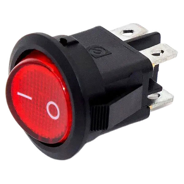 Переключатель клавишный KCD1-224/4P-LED, Красный - № 2 Переключатель клавишный KCD1-224/4P-LED, Красный - № 2