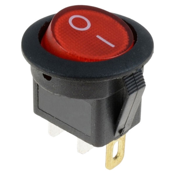 Клавішний перемикач KCD1-108N-2-R-LED ON-OFF, Червоний - № 1 Клавішний перемикач KCD1-108N-2-R-LED ON-OFF, Червоний - № 1