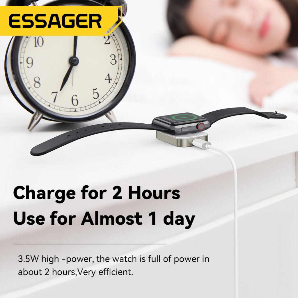 Бездротове ЗУ Essager Yibay Smart Watch Wirless Charger EWXA-YB02-Z, Білий - № 6 Бездротове ЗУ Essager Yibay Smart Watch Wirless Charger EWXA-YB02-Z, Білий - № 6